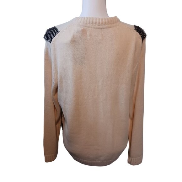 NEW Weatherproof Vintage Buffalo Check Crew Neck Sweater in Whitecap Size L - Picture 8 of 13